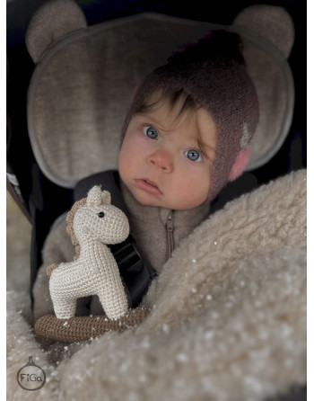 TermoMiś – wkładka merino do fotelika i wózka - Beż