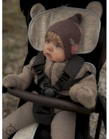 TermoMiś – wkładka merino do fotelika i wózka - Beż